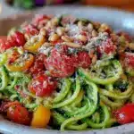 Fresh Zucchini Noodle Primavera - featured image