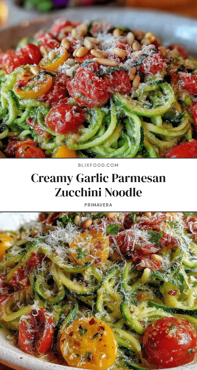 Fresh Zucchini Noodle Primavera recipe
