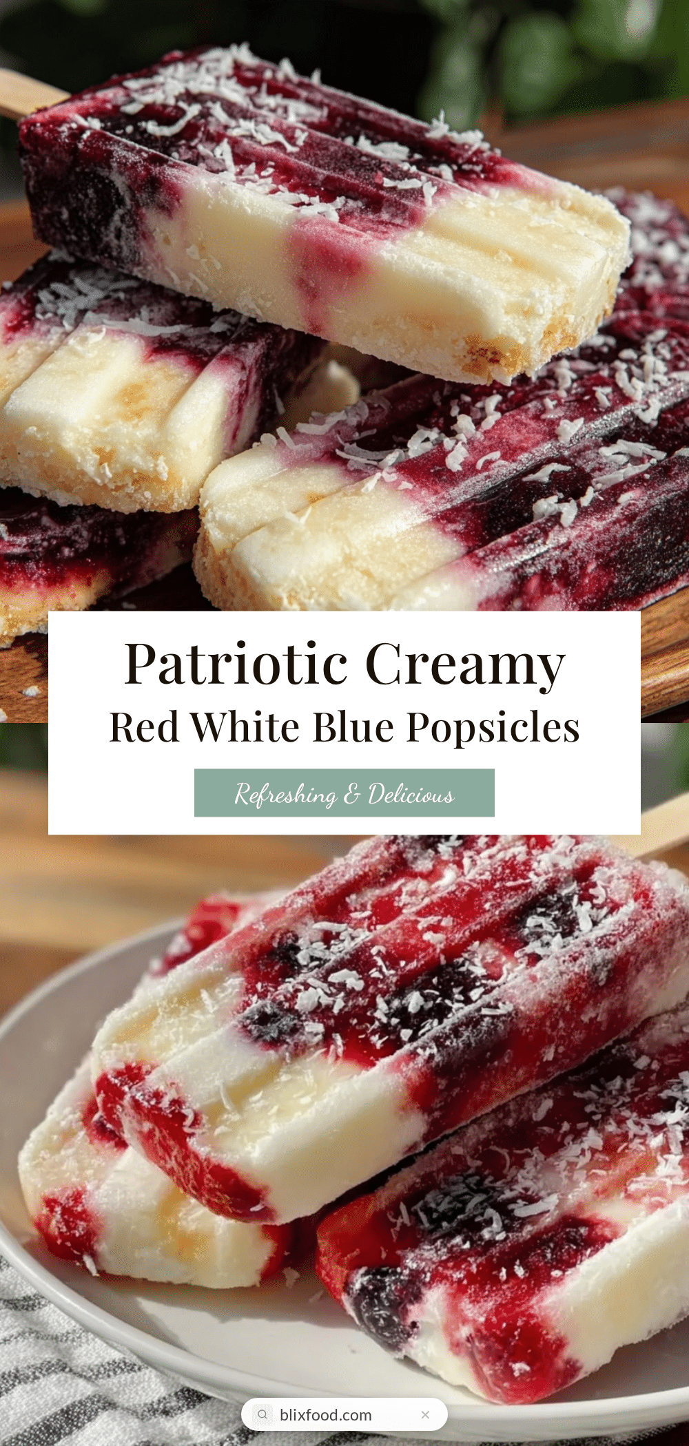frozen red white and blue popsicles recipe