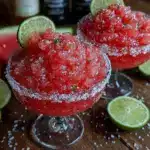 frozen watermelon margaritas - featured image