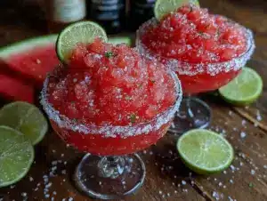 frozen watermelon margaritas - featured image