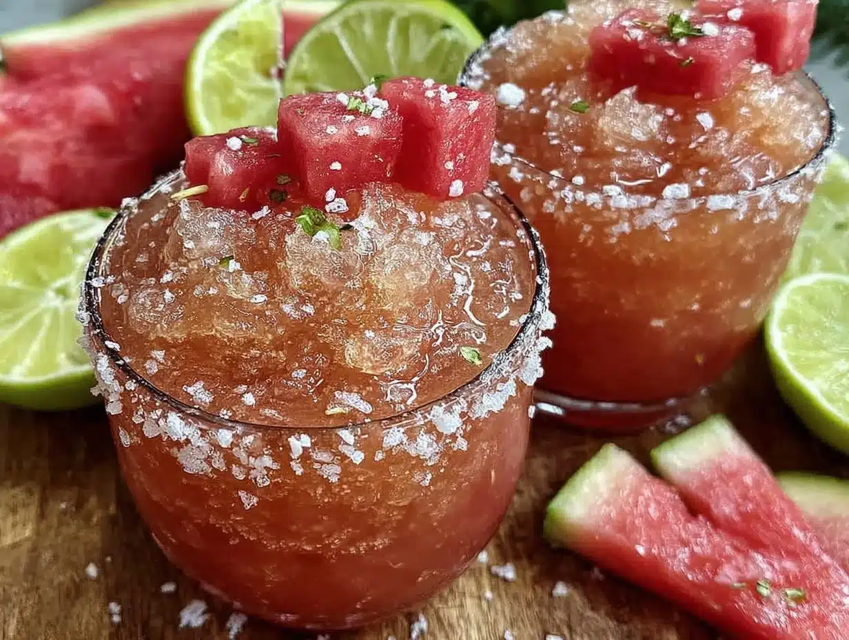 frozen watermelon margaritas preparation steps