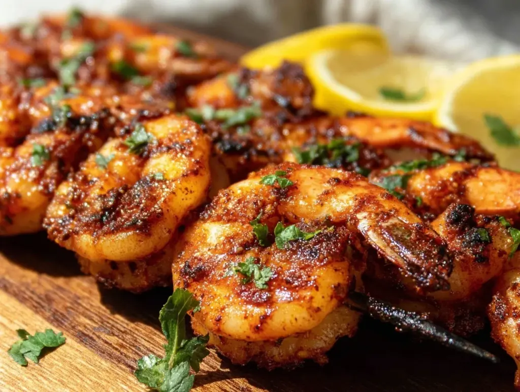 grilled cajun shrimp skewers - featured image