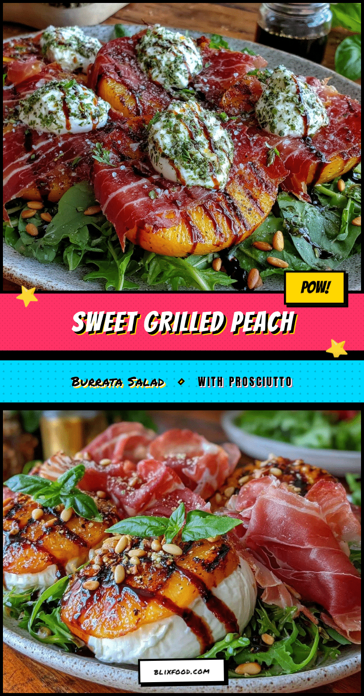 grilled peach burrata salad recipe