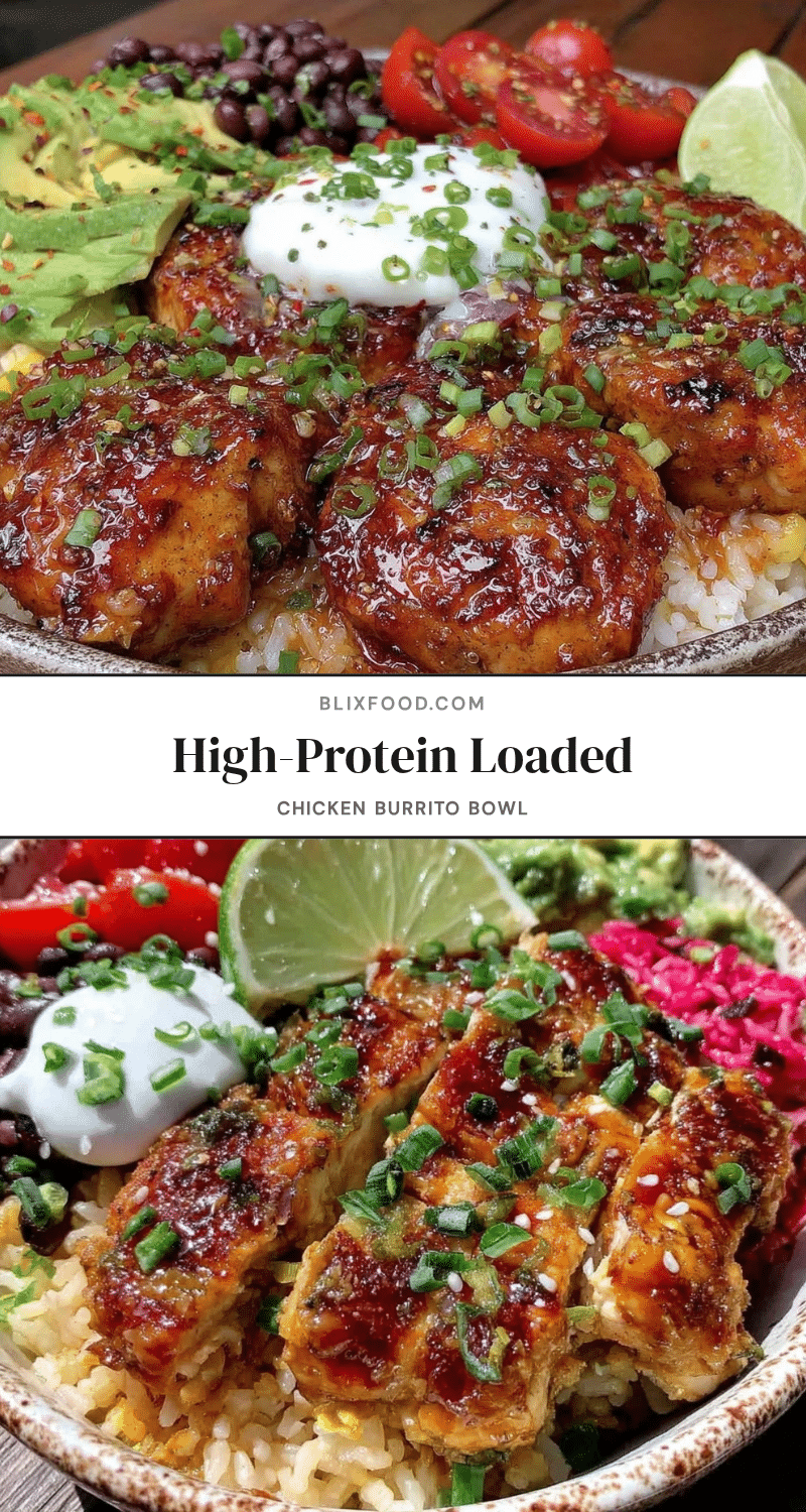 healthy high-protein chicken burrito bowl recipe