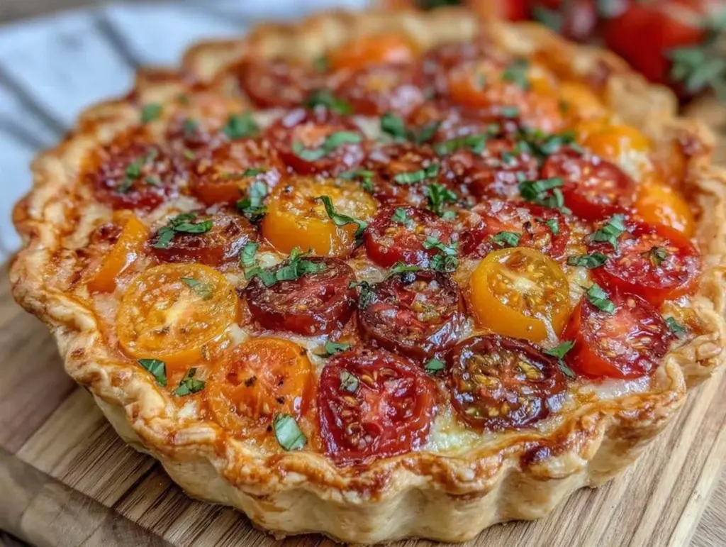 heirloom tomato pie - featured image