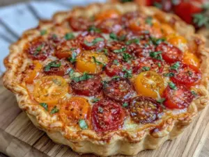 heirloom tomato pie - featured image