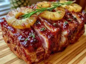 honey bourbon glazed ham - featured image