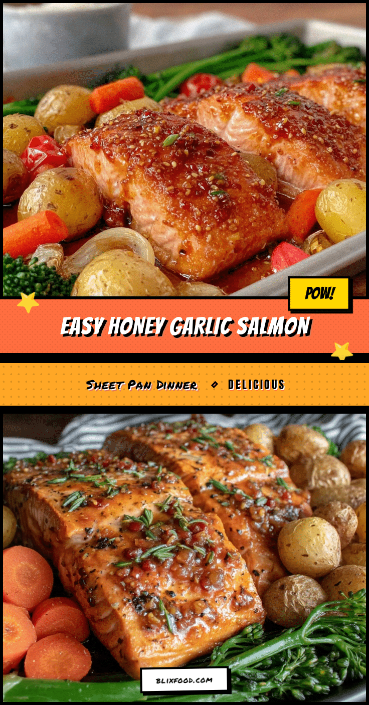 honey garlic salmon sheet pan dinner recipe