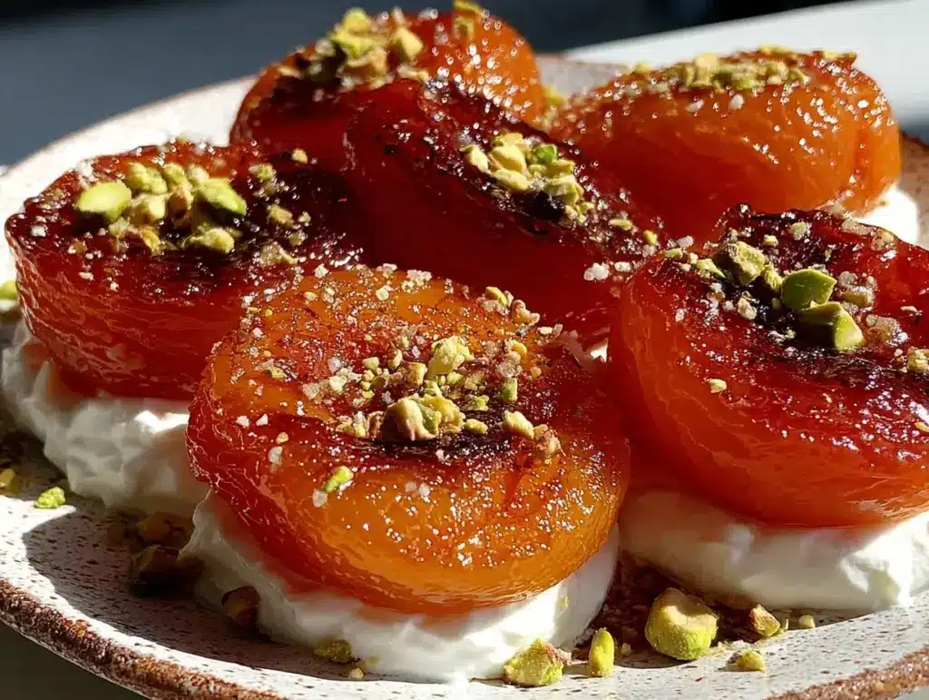 honey glazed roasted apricots - featured image