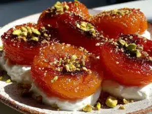 honey glazed roasted apricots - featured image