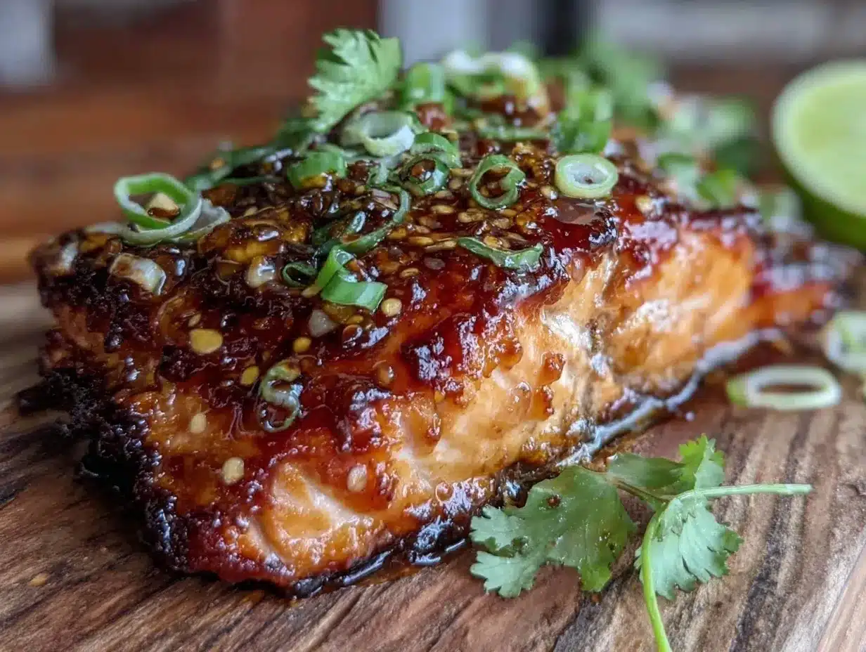 honey sriracha glazed salmon preparation steps