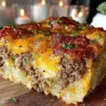 leftover hamburger patty casserole - featured image