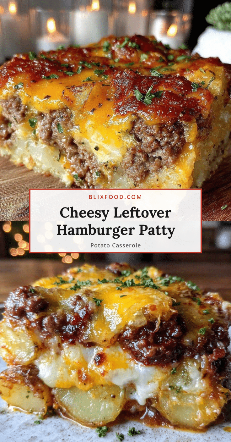 leftover hamburger patty casserole recipe