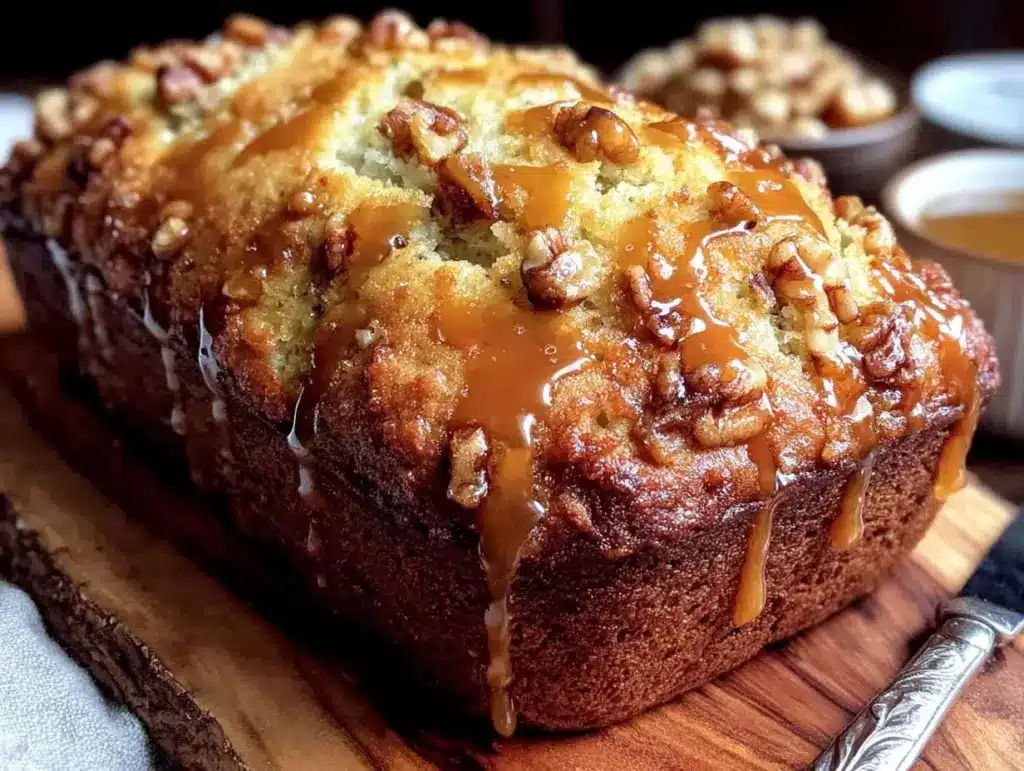maple walnut banana bread - featured image