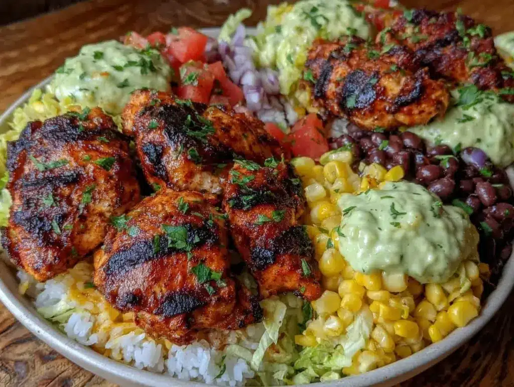 meal prep chicken burrito bowls - featured image