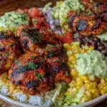 meal prep chicken burrito bowls - featured image