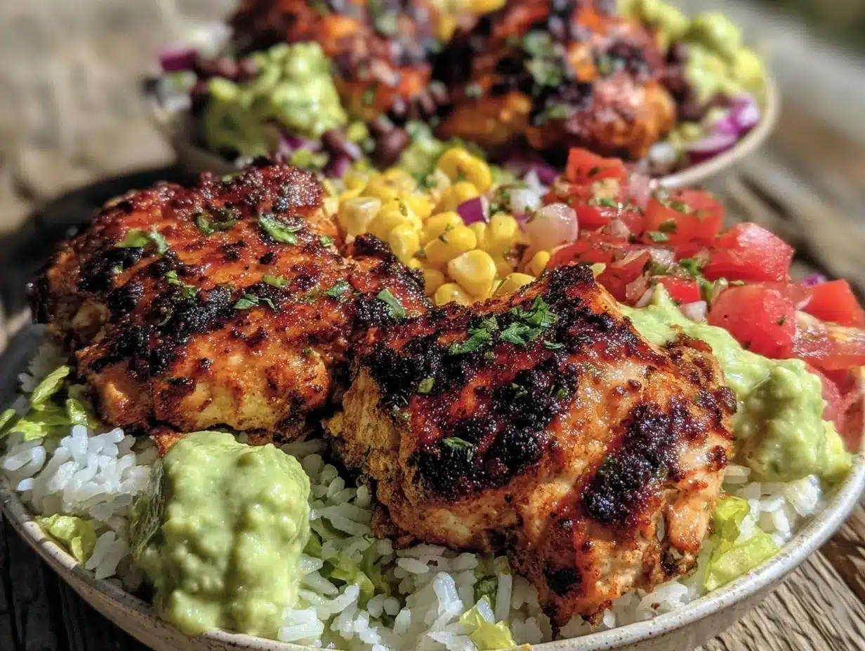 meal prep chicken burrito bowls preparation steps
