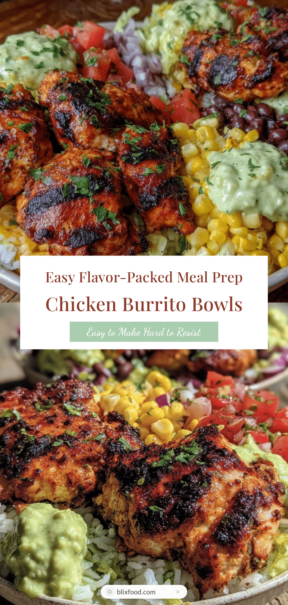 meal prep chicken burrito bowls recipe