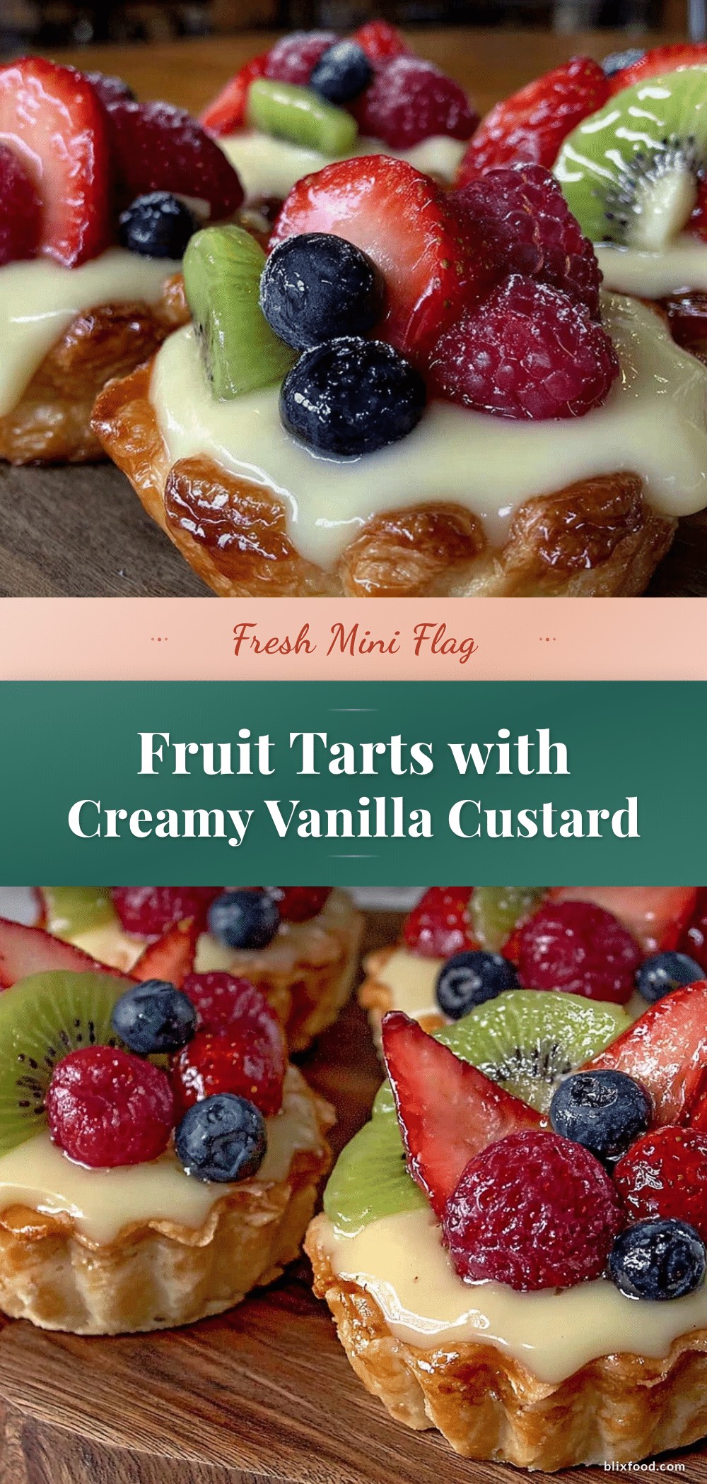 mini flag fruit tarts recipe