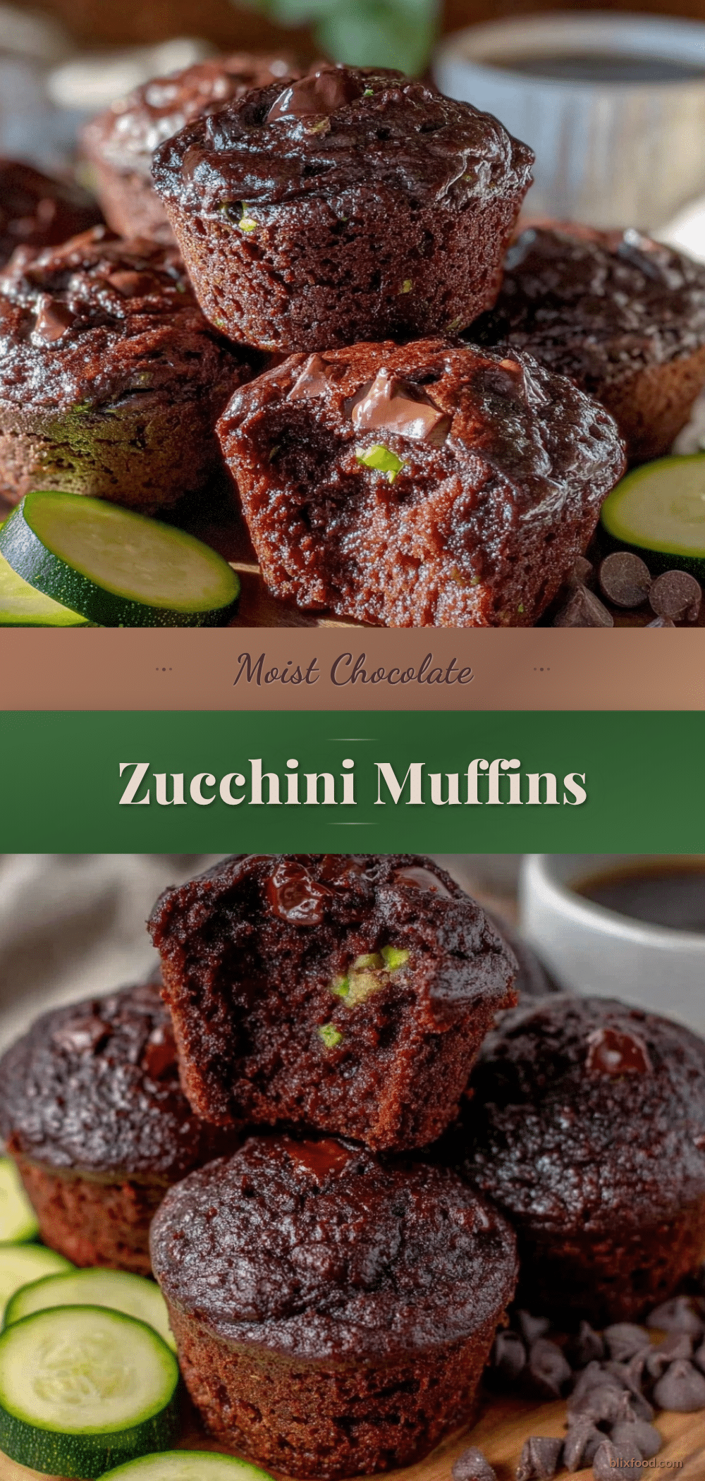 moist chocolate zucchini muffins recipe