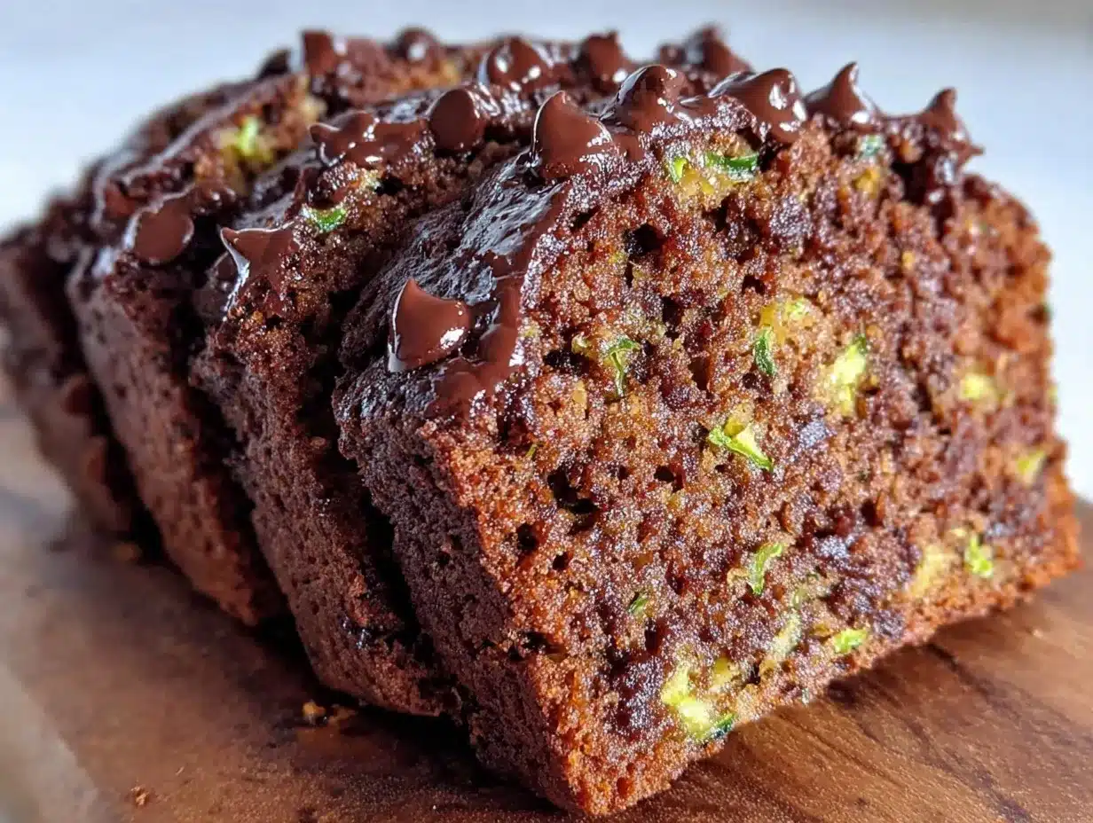moist double chocolate chip zucchini bread preparation steps
