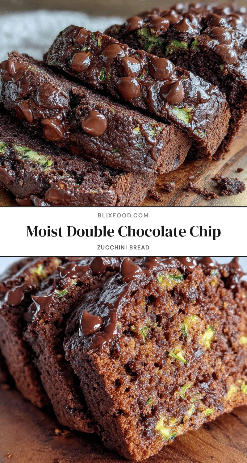 moist double chocolate chip zucchini bread recipe