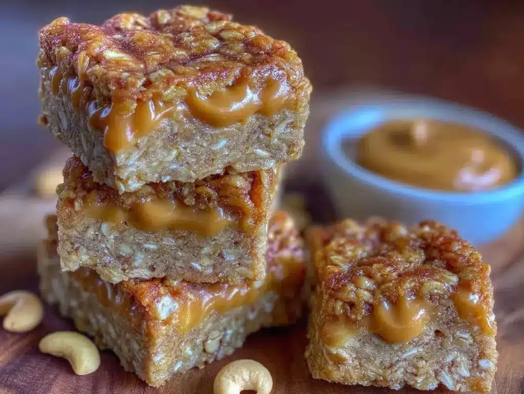 no-bake peanut butter granola bars - featured image