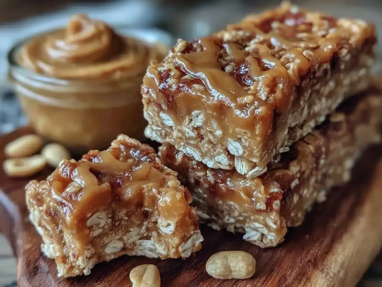 no-bake peanut butter granola bars preparation steps
