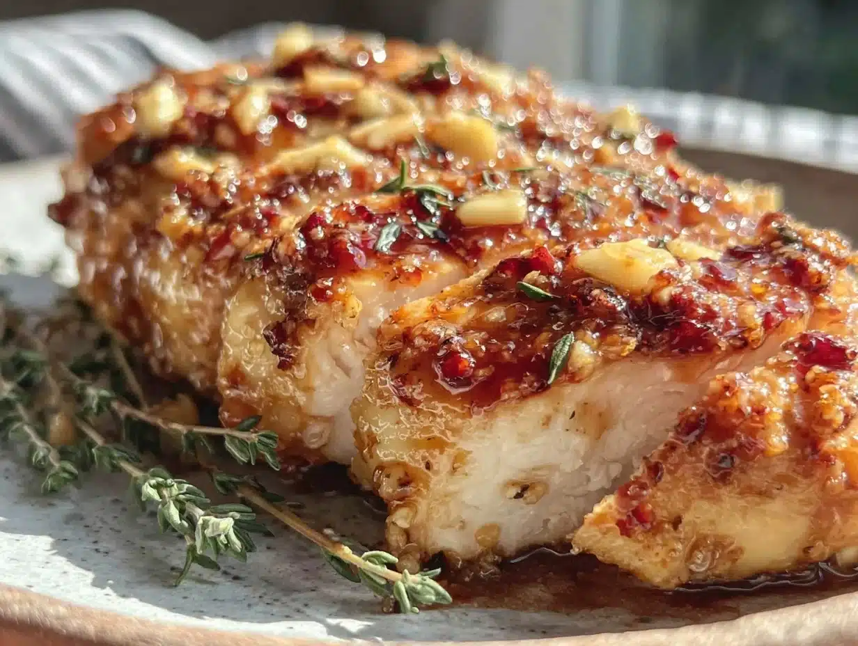 oven-baked honey garlic chicken breast - featured image