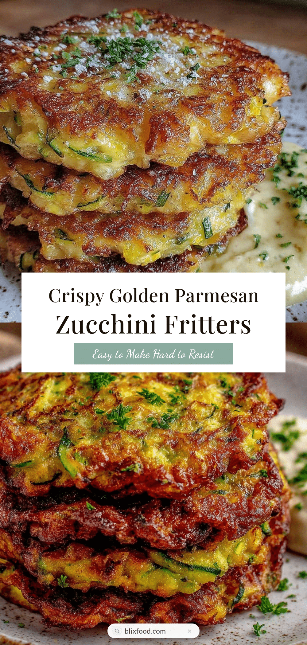 Parmesan zucchini fritters recipe