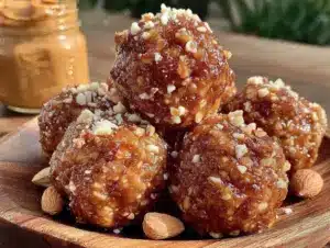 peanut butter protein balls - featured image