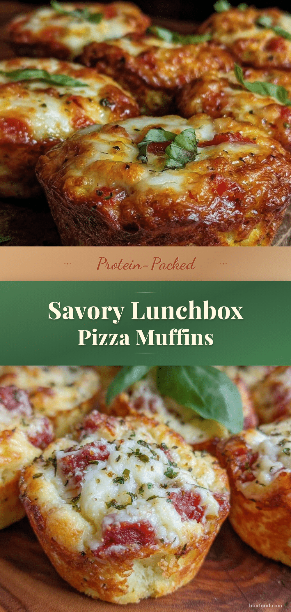 Protein-Packed Lunchbox Pizza Muffins recipe