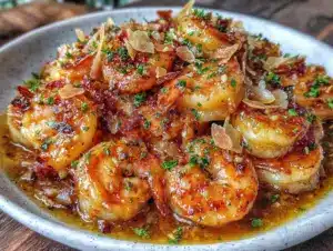 quick garlic butter shrimp - featured image