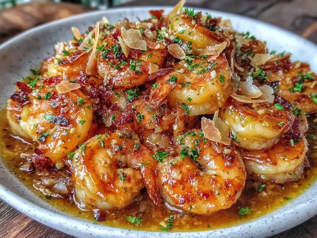 quick garlic butter shrimp - featured image