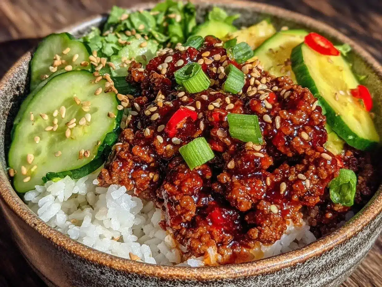 quick korean ground beef bowl preparation steps