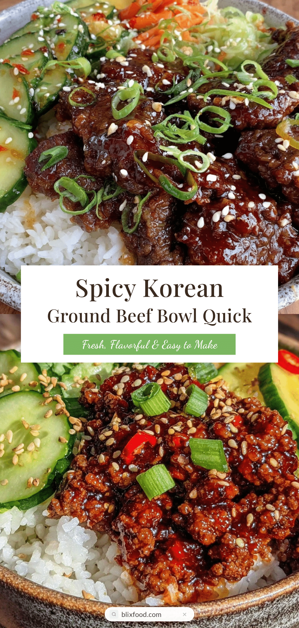 quick korean ground beef bowl recipe
