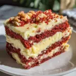 Red Velvet Cheesecake Flag Cake - featured image