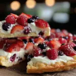 red white and blue fruit pizza - featured image