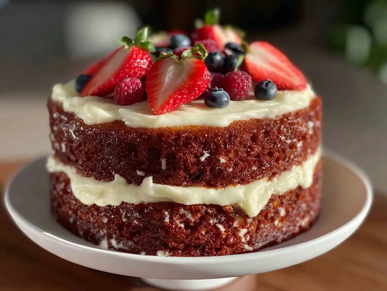 red white blue layer cake preparation steps