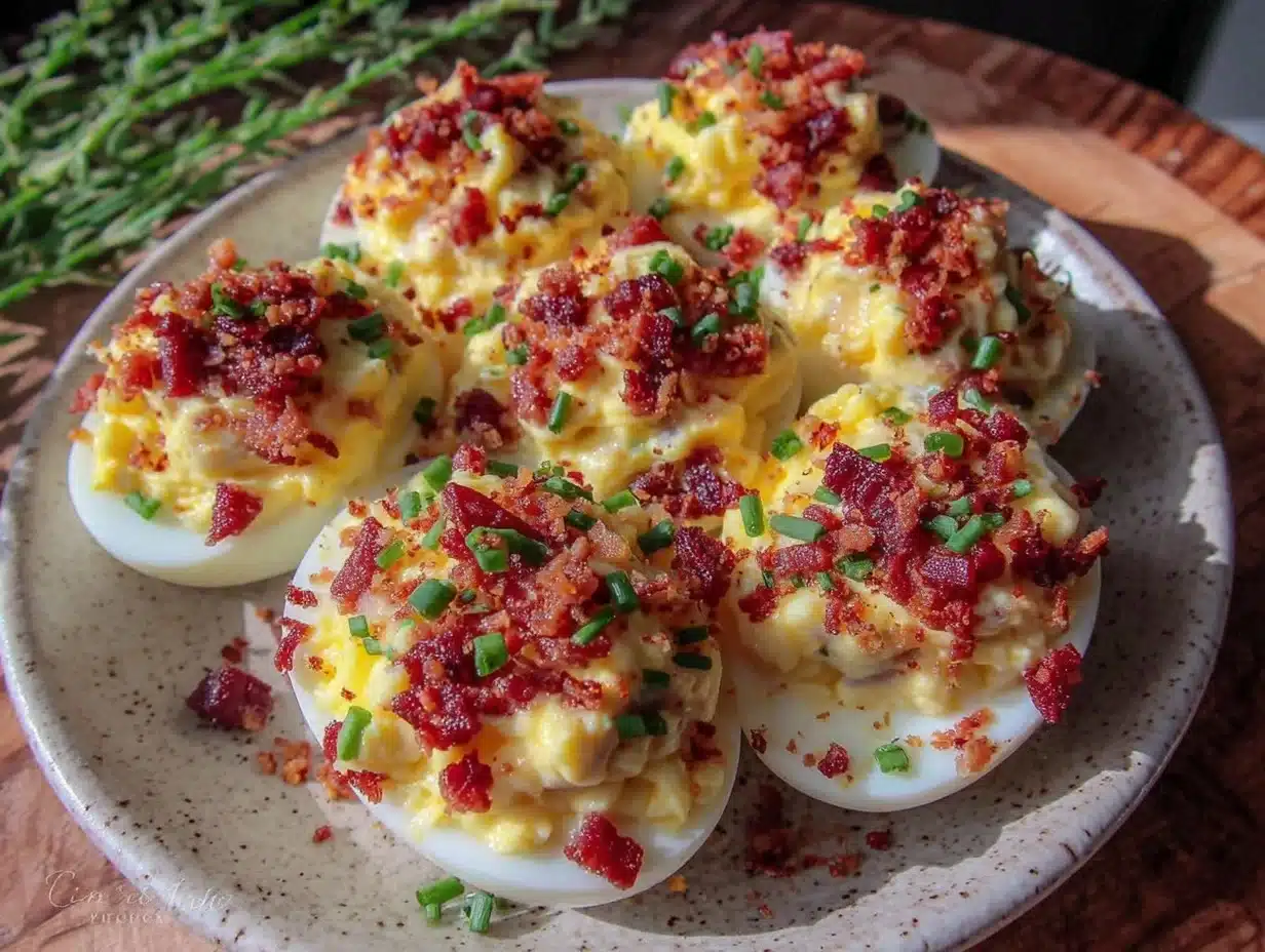 savory deviled eggs - featured image