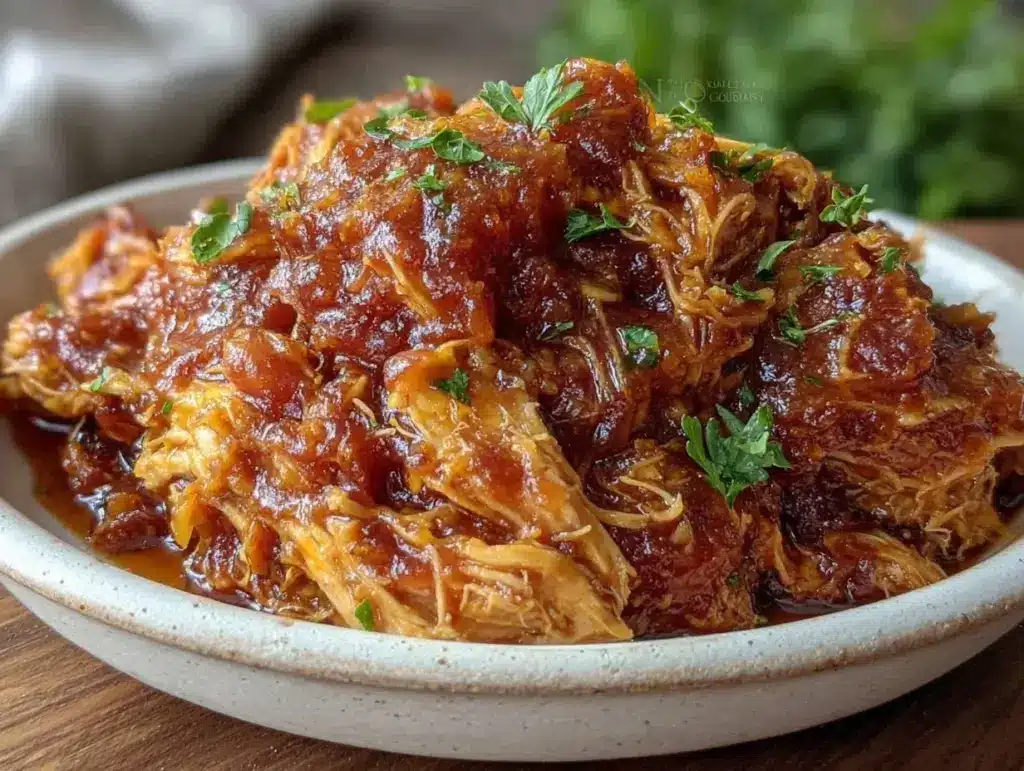 slow cooker bbq chicken - featured image