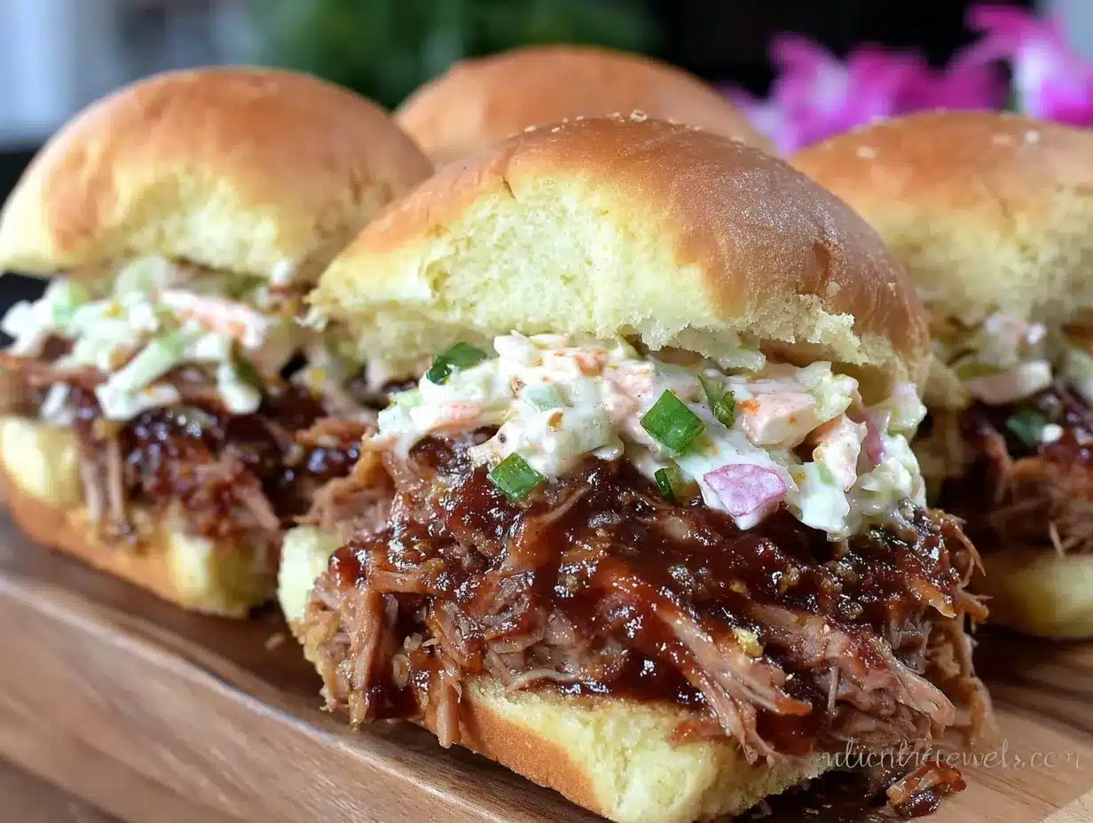 slow cooker pulled pork sliders preparation steps