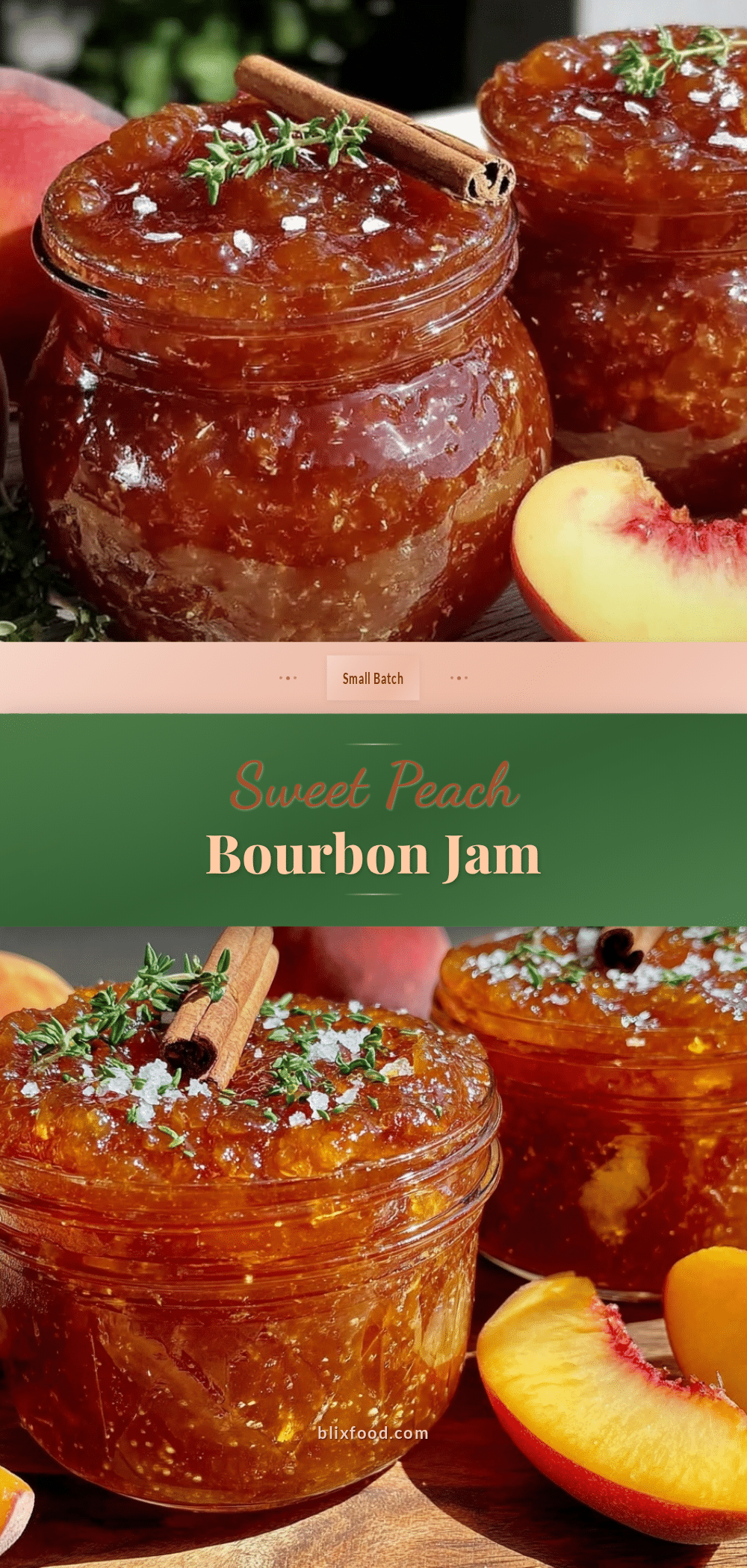 small batch peach bourbon jam recipe