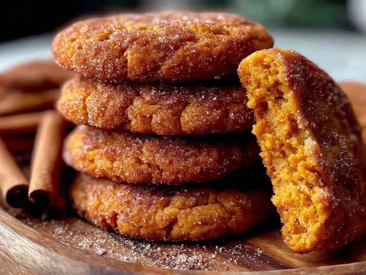 soft pumpkin snickerdoodles - featured image