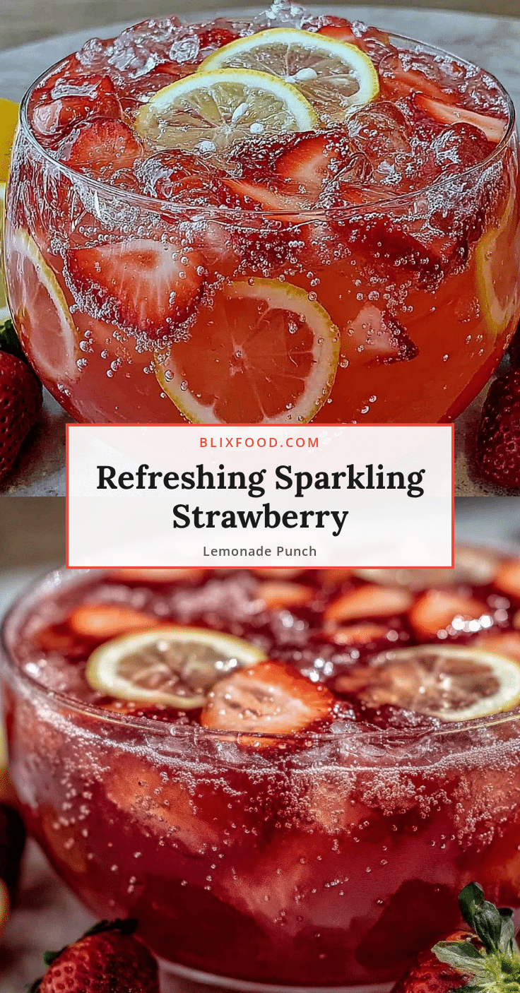 sparkling strawberry lemonade punch recipe