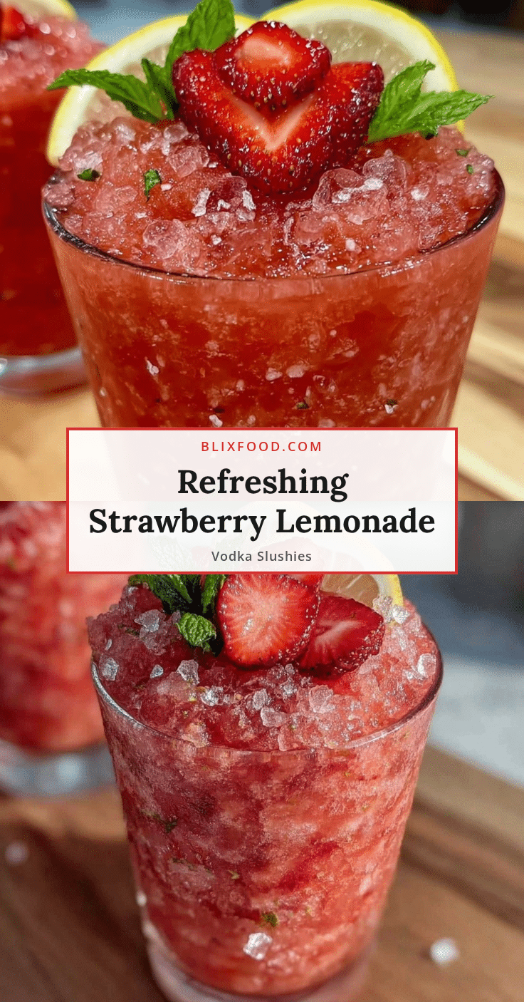 strawberry lemonade vodka slushies recipe