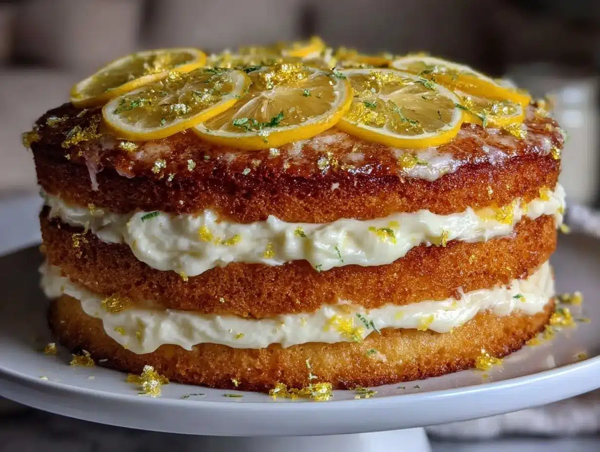 sunburst lemon layer cake preparation steps