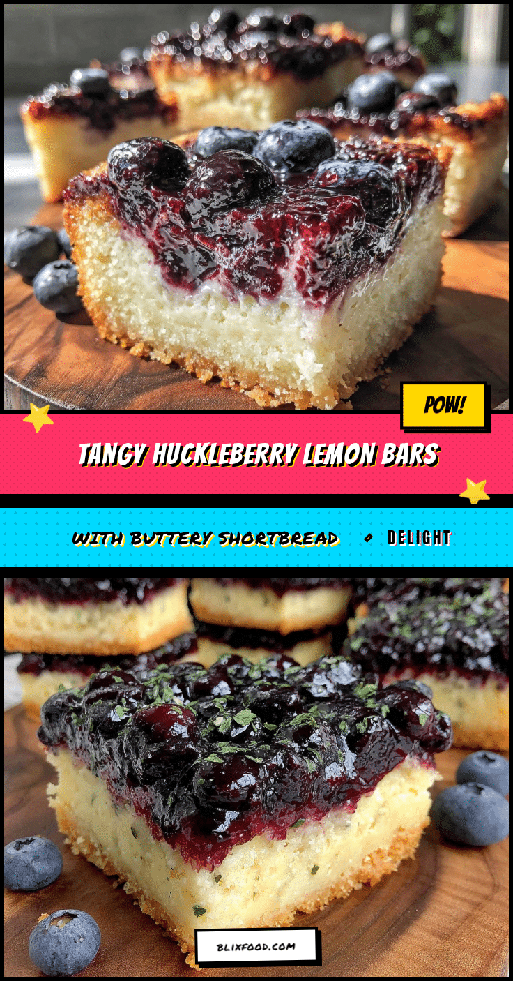 tangy huckleberry lemon bars recipe