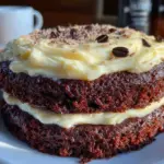 triple layer chocolate espresso cake - featured image